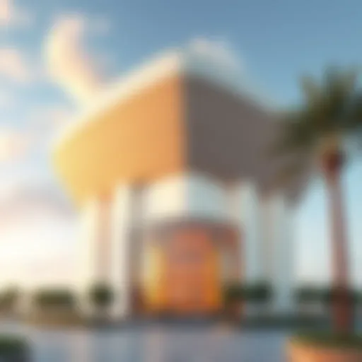 A stunning view of the Sharjah Art Museum showcasing its architectural beauty