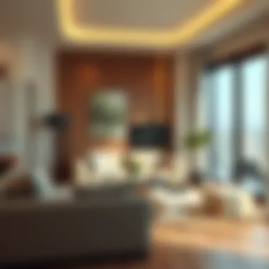 A cozy living room setting, representing ideal rental interiors