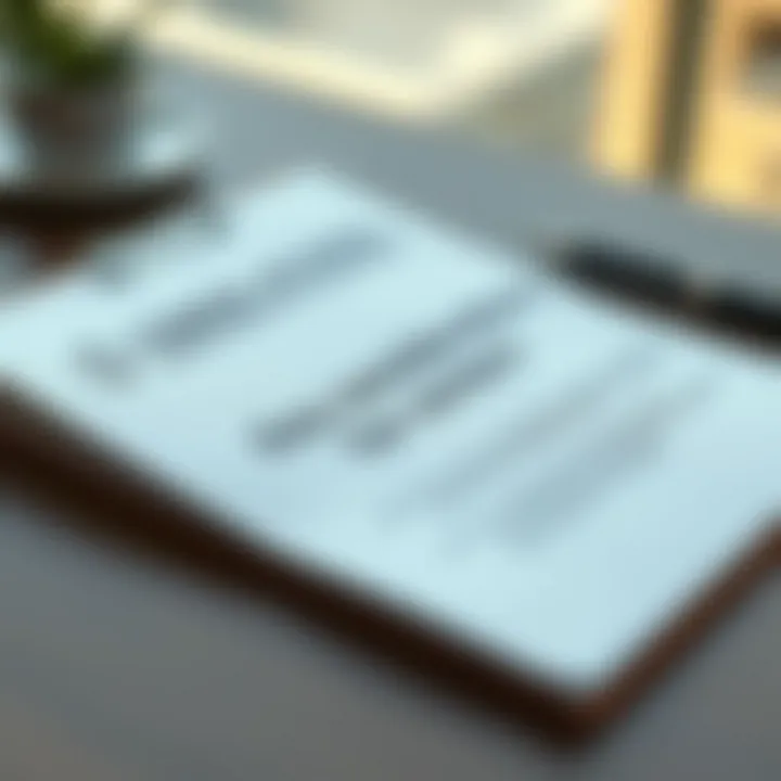 Key considerations for renters displayed on a notepad