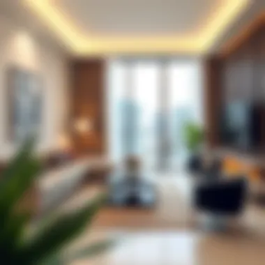 Modern apartment interior showcasing stylish furnishings