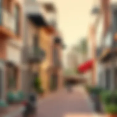 Vibrant neighborhood atmosphere in Al Quoz