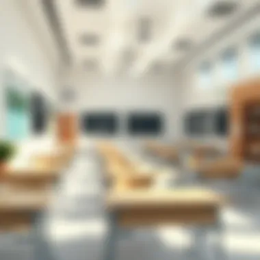 Bright classroom environment fostering learning