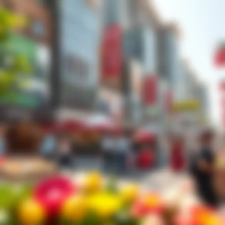 A bustling real estate market scene in SEEF Dubai