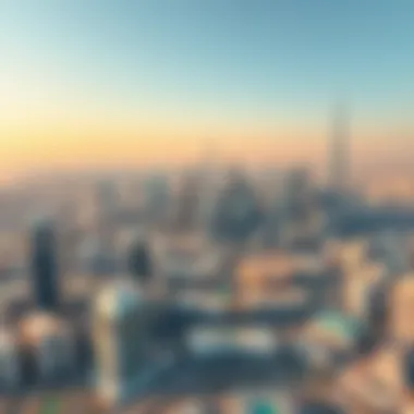 Aerial view showcasing the skyline of SEEF Dubai