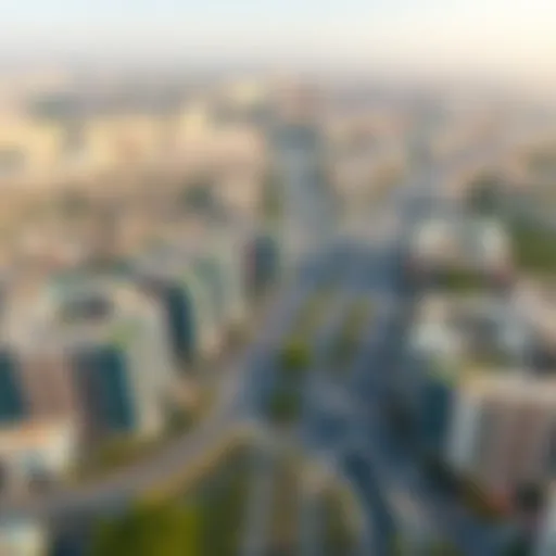 Aerial view of Sheikh Zayed Road showcasing the vibrant urban landscape
