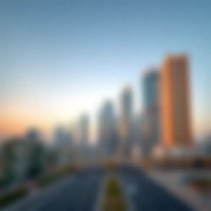 Modern skyscrapers along Sheikh Zayed Road symbolizing economic growth