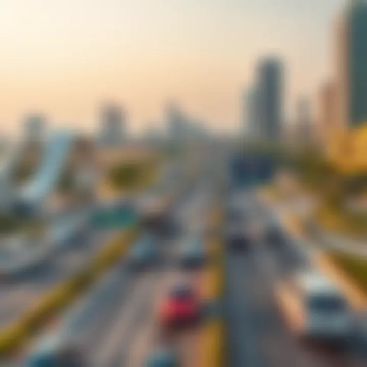 Traffic flow on Sheikh Zayed Road illustrating connectivity in Sharjah