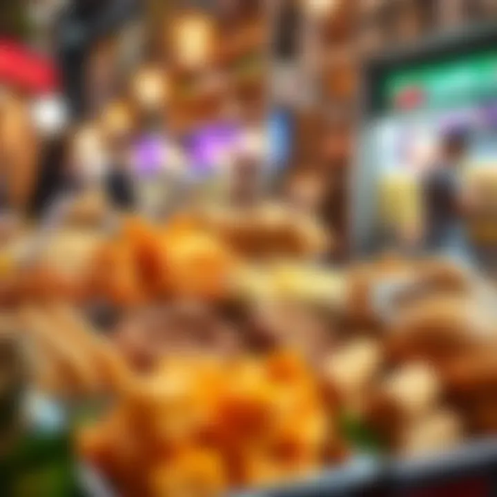 An assortment of authentic Middle Eastern delicacies and sweets from Deira's food stalls