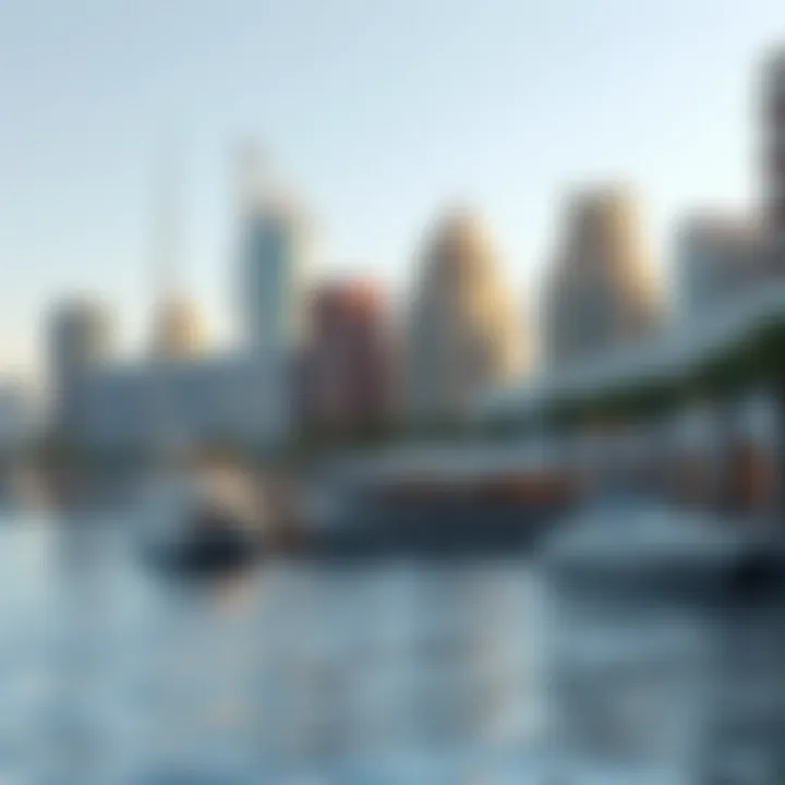 A picturesque view of Deira's waterfront, highlighting the blend of traditional and modern architecture