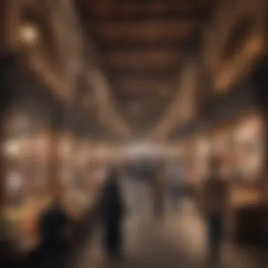 Bustling Atmosphere in Souk Al Mina Bustling atmosphere of traders and visitors in Souk Al Mina