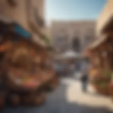 Vibrant Marketplace at Souk Al Mina Vibrant marketplace at Souk Al Mina showcasing local crafts