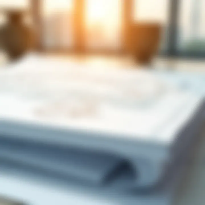 A close-up of architectural plans and blueprints