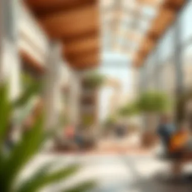 A vibrant community space within a newly developed property