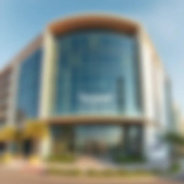 A panoramic view of Tasjeel Al Barsha office exterior