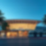 Exterior view of Terminal 2 Metro Station showcasing modern architecture