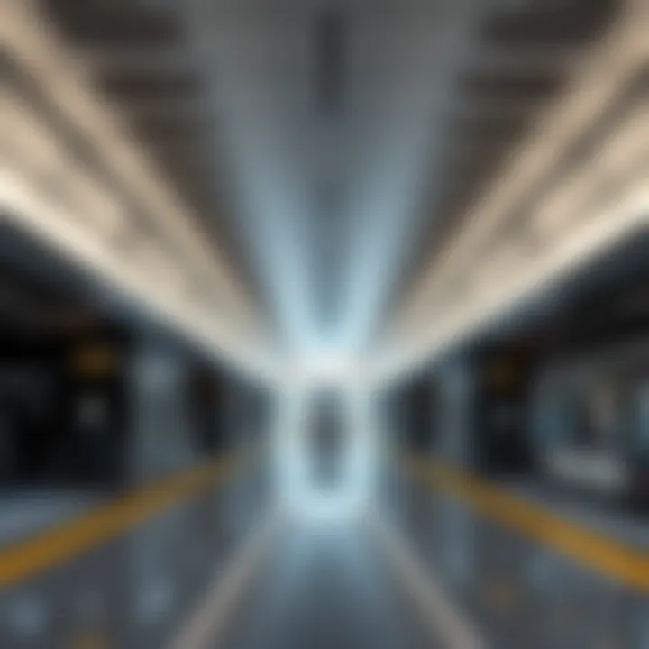 Interior of Terminal 2 Metro Station highlighting design elements