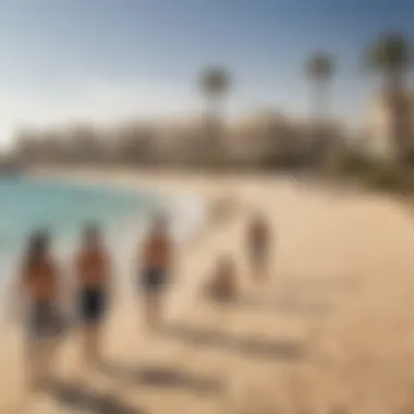 Thrilling Recreational Activities at Al Mamzar Beach Guests enjoying recreational activities at Al Mamzar Beach