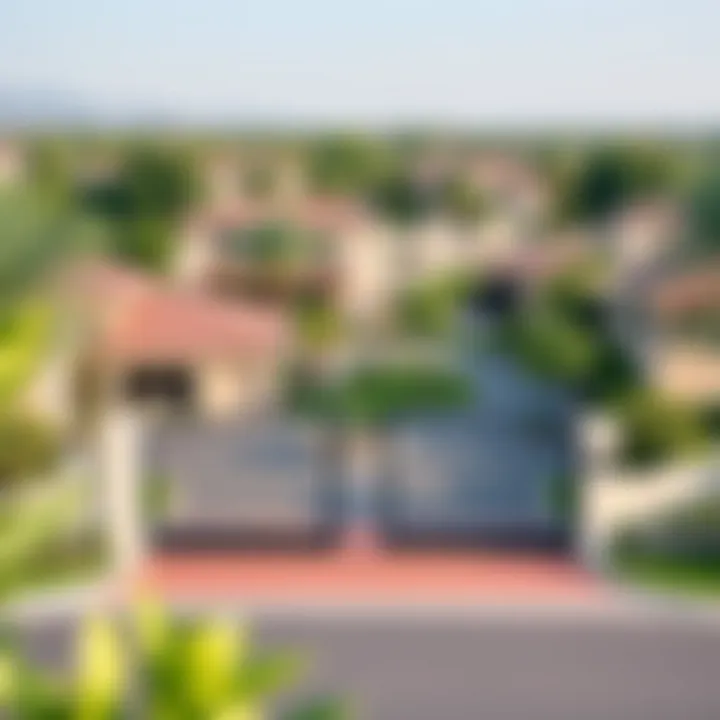 Lush Gated Communities and Amenities Gated community with lush greenery and amenities