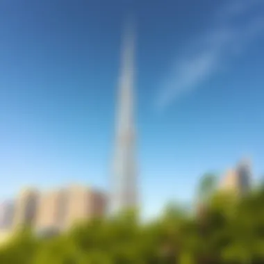 The Burj Khalifa towering over Dubai's skyline