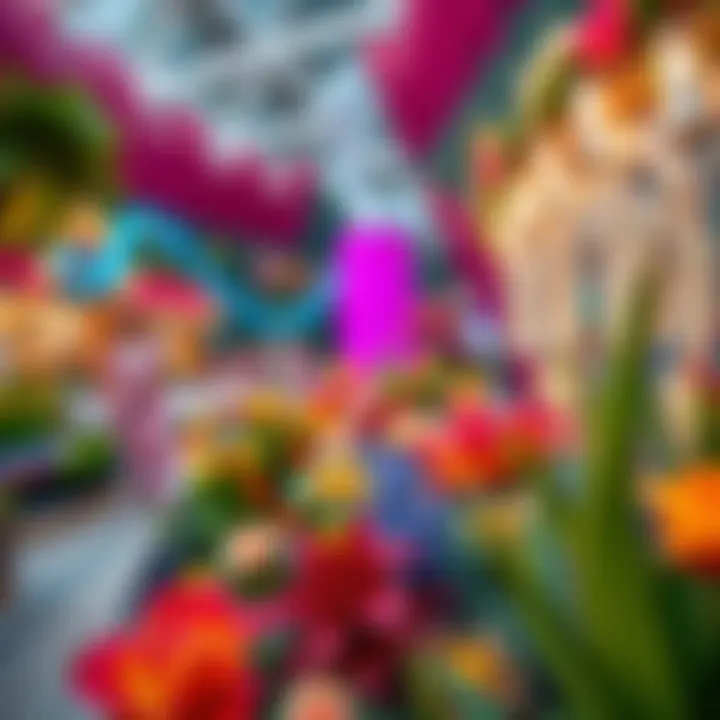 Vibrant floral design at Dubai Magic Garden