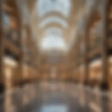 Luxury Retail Experience at Dubai Mall Luxury retail stores inside Dubai Mall displaying high-end brands.