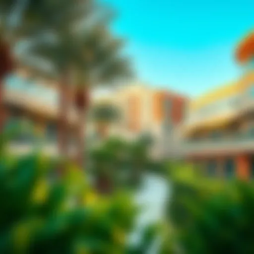 A scenic view of the Fern City Walk surrounded by greenery