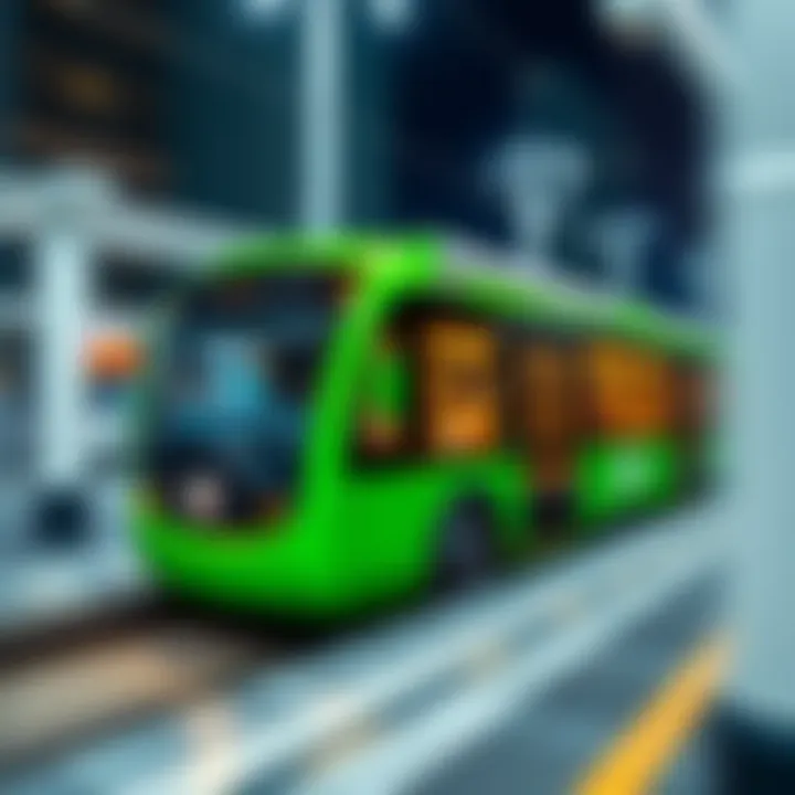 A modern Green Line Metro train in motion