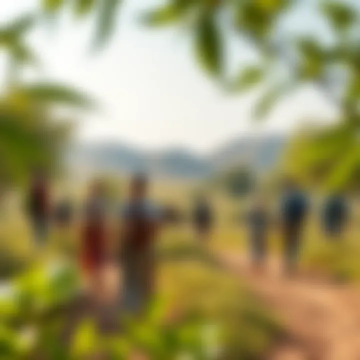 Visitors engaging in eco-tourism activities at Kathura Reserve