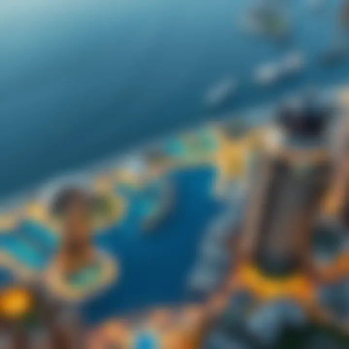 Map highlighting JBR's connectivity to key Dubai landmarks