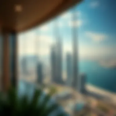 Breathtaking view of Jumeirah Lake Towers from the hotel