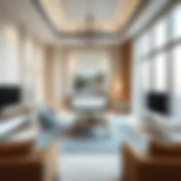 Luxurious two-bedroom apartment interior in Al Khail Heights