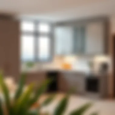 Modern kitchen design in a two-bedroom apartment