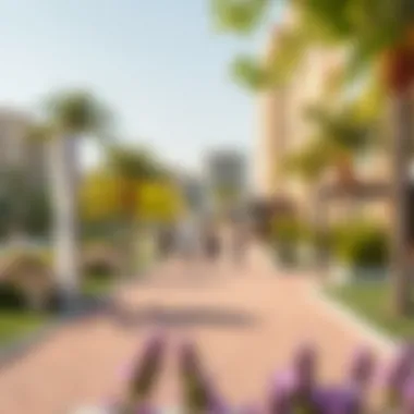 A serene park area illustrating community life in Umm Hurair