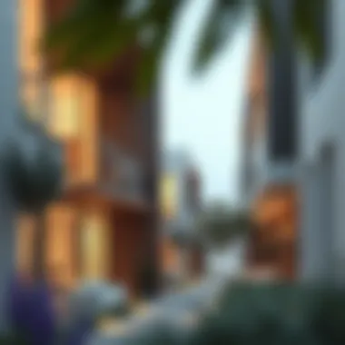 Modern architecture in Umm Sheif reflecting the neighborhood's contemporary lifestyle.