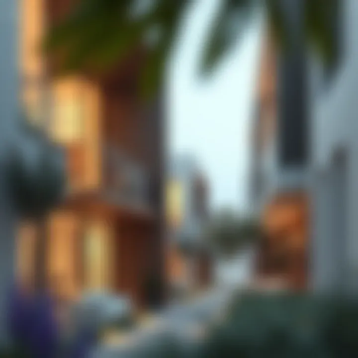 Modern architecture in Umm Sheif reflecting the neighborhood's contemporary lifestyle.