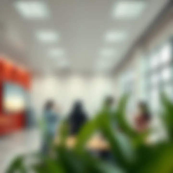 Interactive Learning Environment in Sharjah Students engaged in collaborative learning within a modern classroom