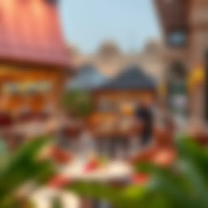 Diverse dining options showcasing international cuisine