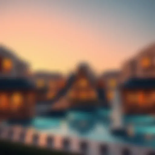 Stunning view of Wafi's architecture at sunset