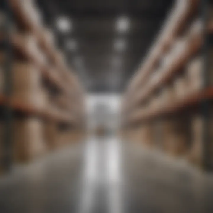 Modern warehouse equipped with advanced logistics technology