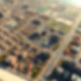 Aerial Perspective of West Zone Aerial view of the West Zone showcasing residential and commercial areas