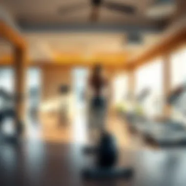 Modern Fitness Space for Women Interior view of a modern fitness space designed for a female clientele