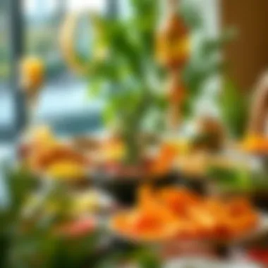 A beautifully arranged traditional Iftar spread highlighting local delicacies