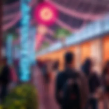 Vibrant Visitor Experience Visitors enjoying the vibrant atmosphere