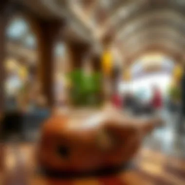 Cultural Artifacts of Global Village A close-up of a unique cultural artifact on display at Global Village.