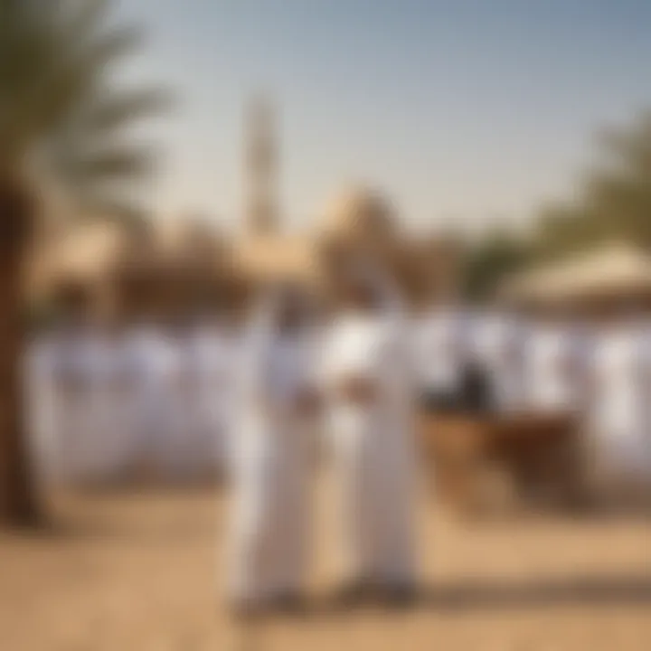 Traditional Emirati celebrations during a national holiday