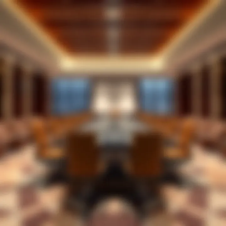 Business Facilities at Harbour Marriott Elegant conference room for business meetings