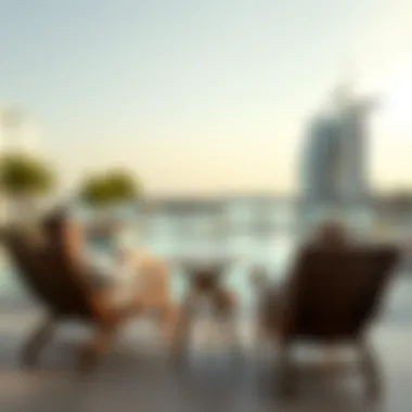 Leisure and Relaxation at Harbour Marriott Relaxing poolside area with a view