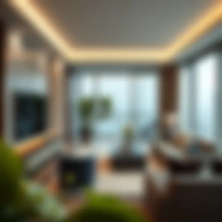 Luxurious interior of a residential unit within Icon Tower