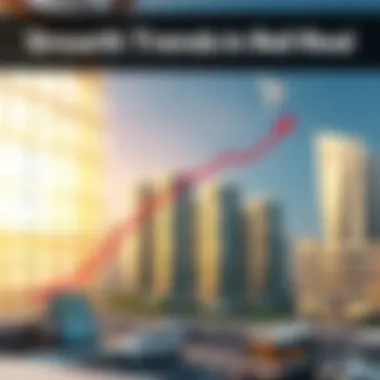 Graph depicting the growth trends in Dubai's real estate sector