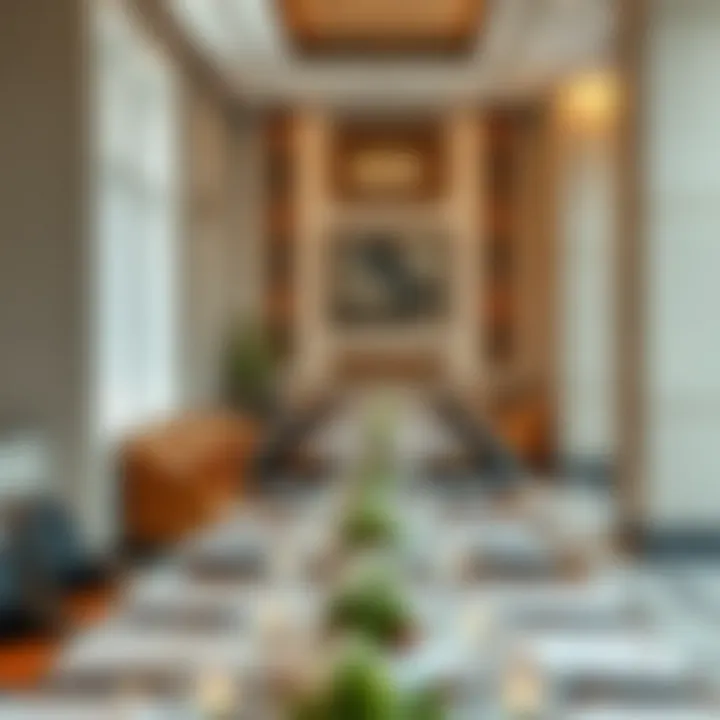 Elegant dining setup in a Karama Indian restaurant